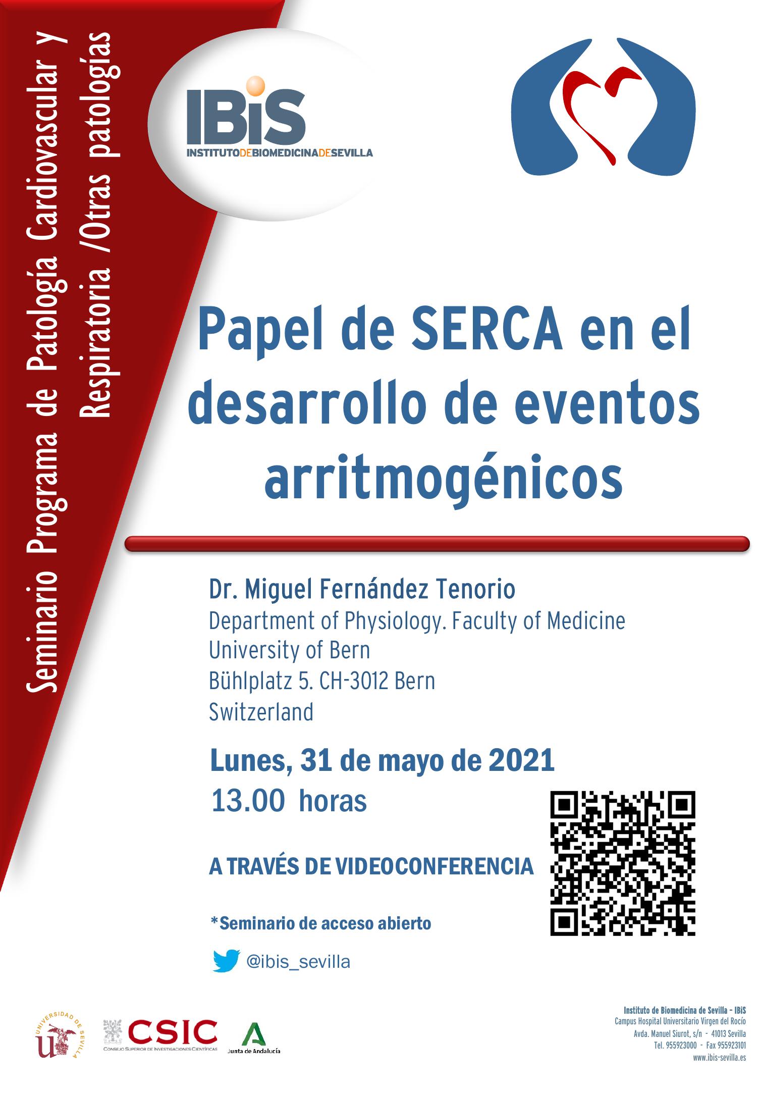 Poster: Papel de SERCA en el desarrollo de eventos arritmogénicos