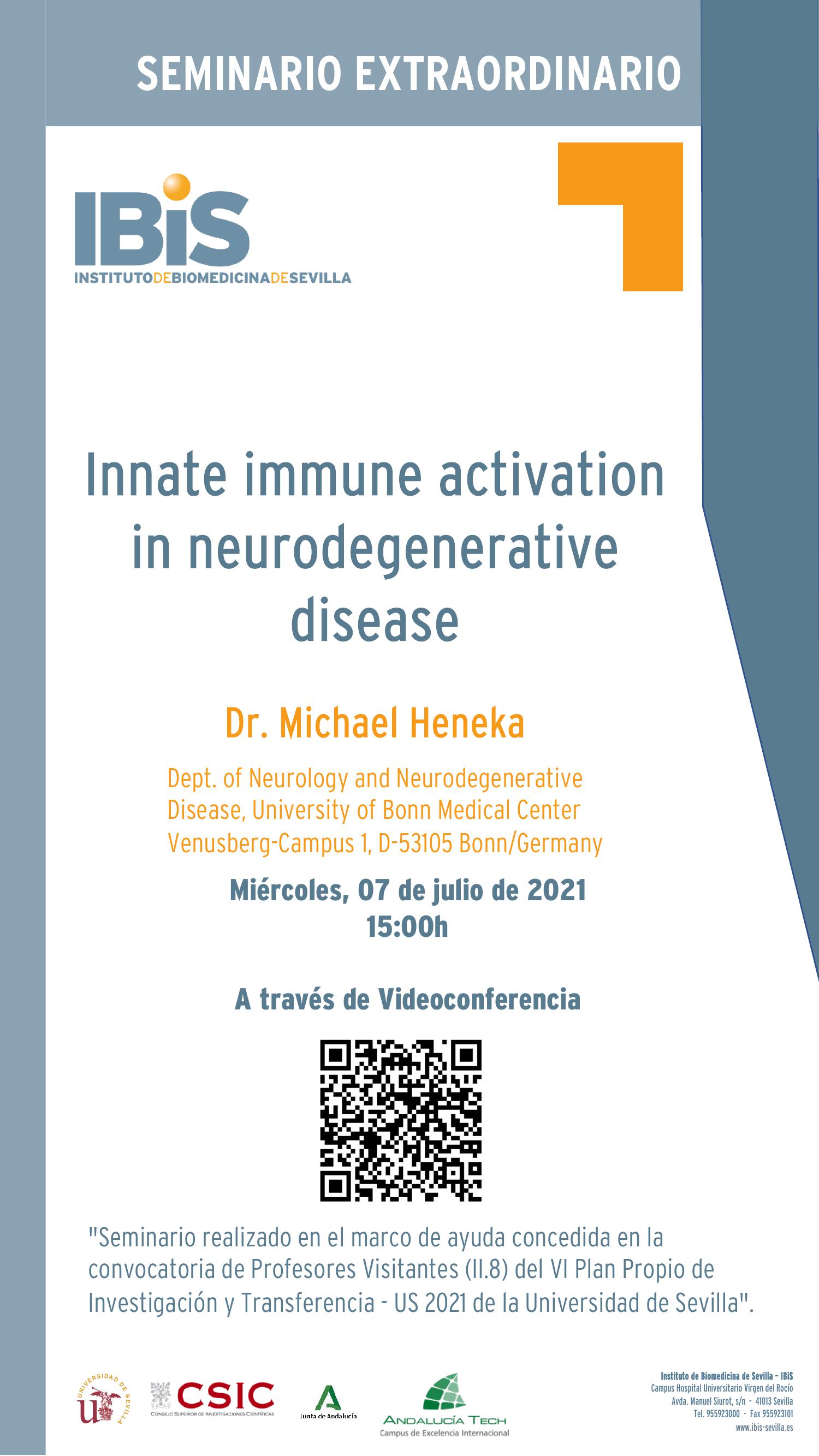 Poster: Innate immune activation  in neurodegenerative  disease