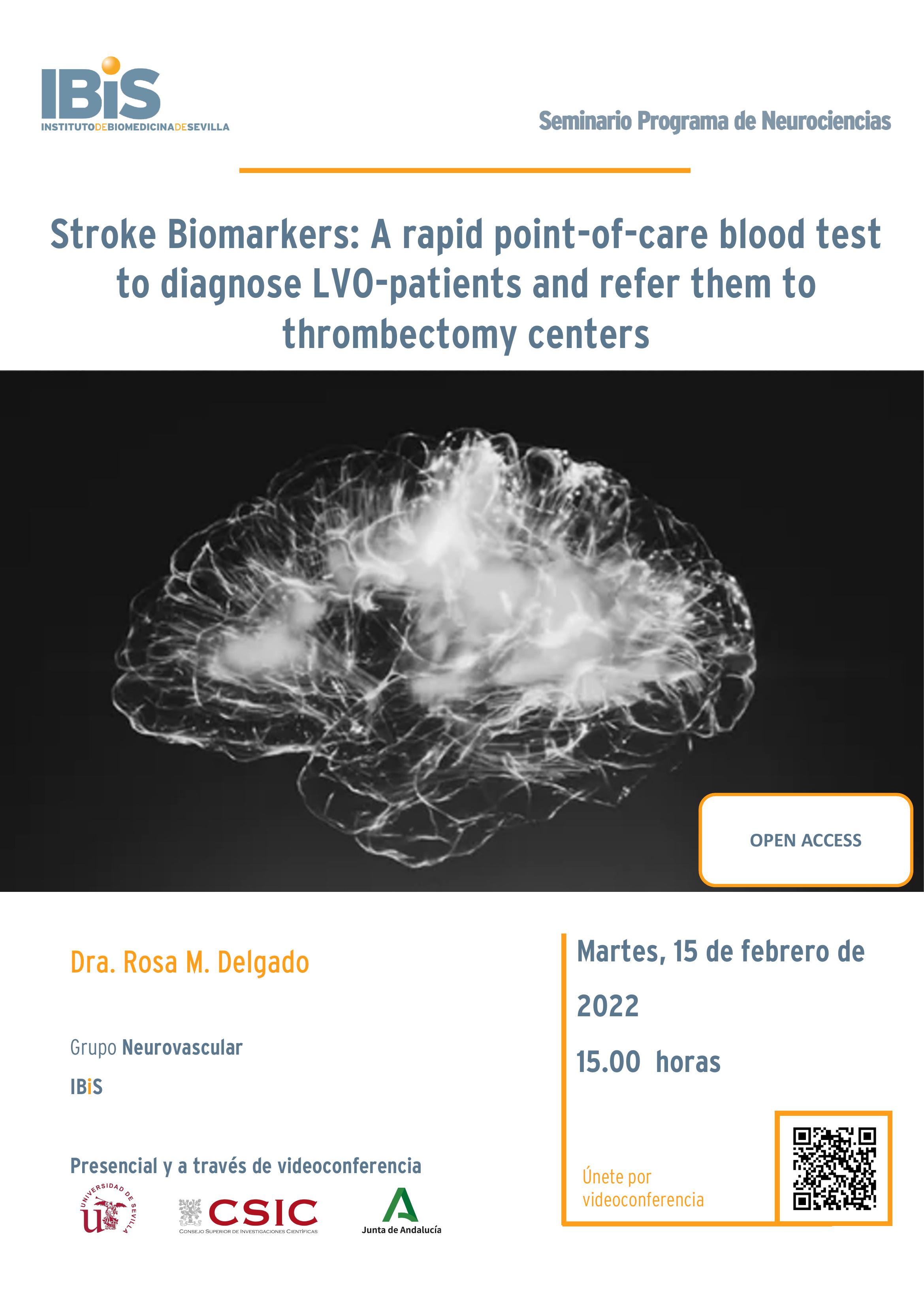 Poster: Stroke Biomarkers: A rapid point-of-care blood test to diagnose LVO-patients and refer them to thrombectomy centers