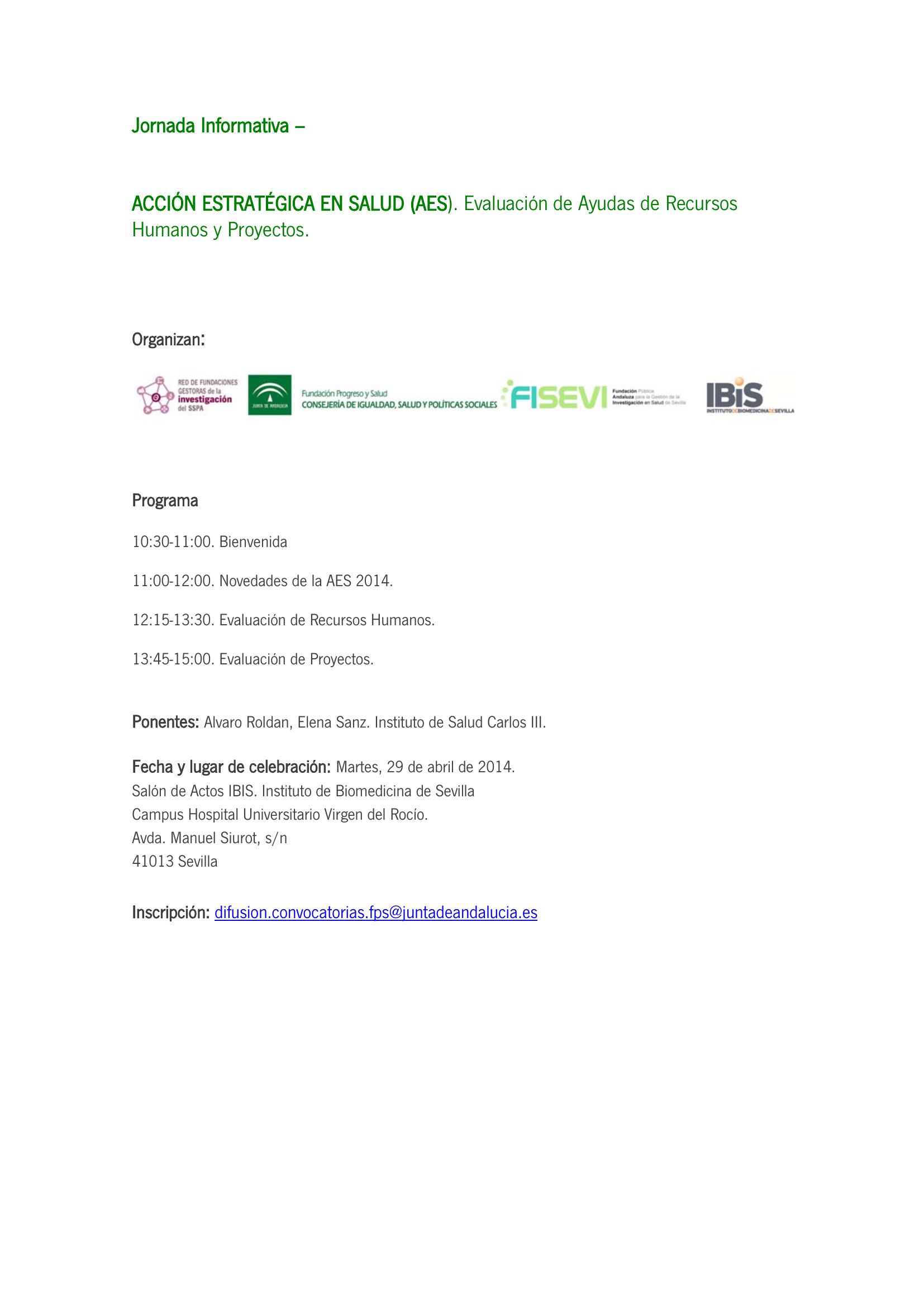 Poster: Sesión Informativa: Acción Estretégica en Salud