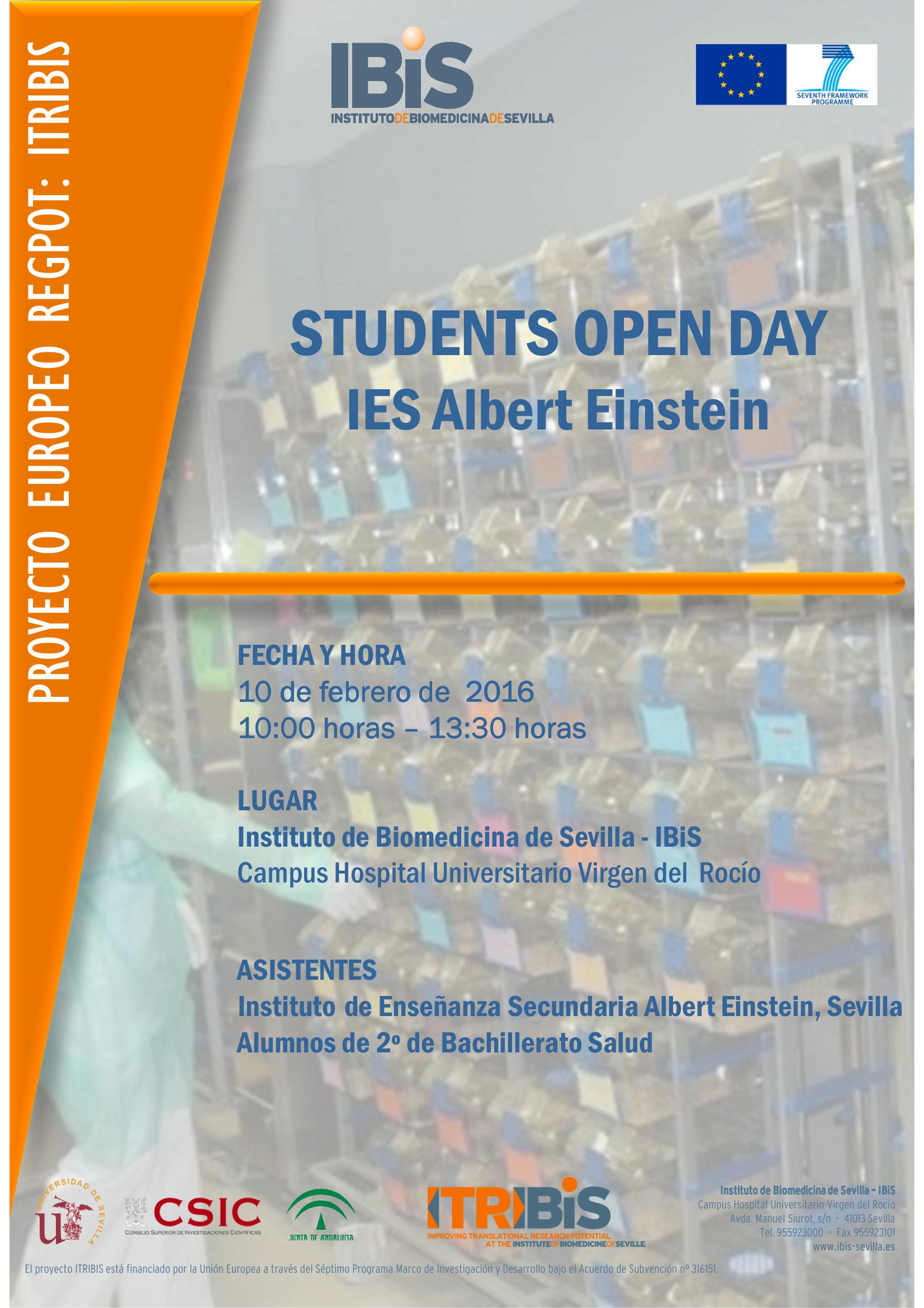 Poster: STUDENTS OPEN DAY IES Albert Einstein