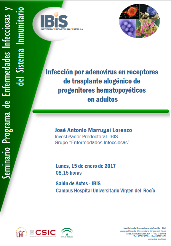 Poster: Infección por adenovirus en receptores de trasplante alogénico de progenitores hematopoyéticos  en adultos
