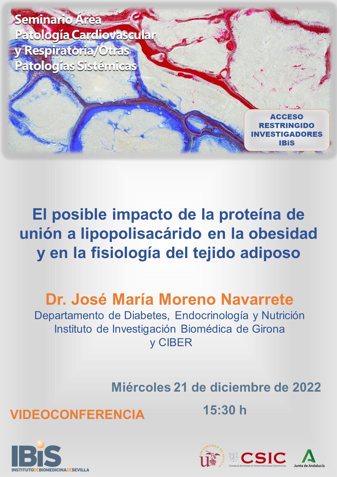 Poster: El posible impacto de la proteína de unión a lipopolisacárido en la obesidad y en la fisiología del tejido adiposo