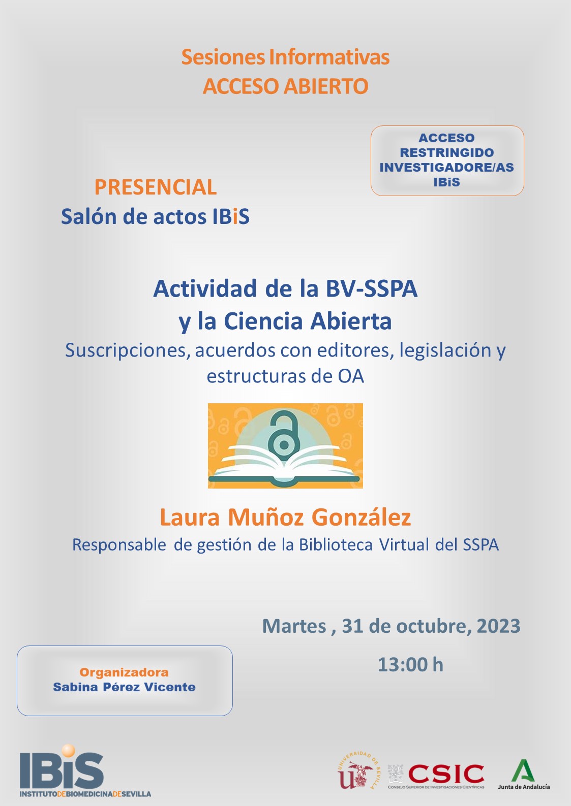Poster: Actividad de la BV-SSPA  y la Ciencia Abierta