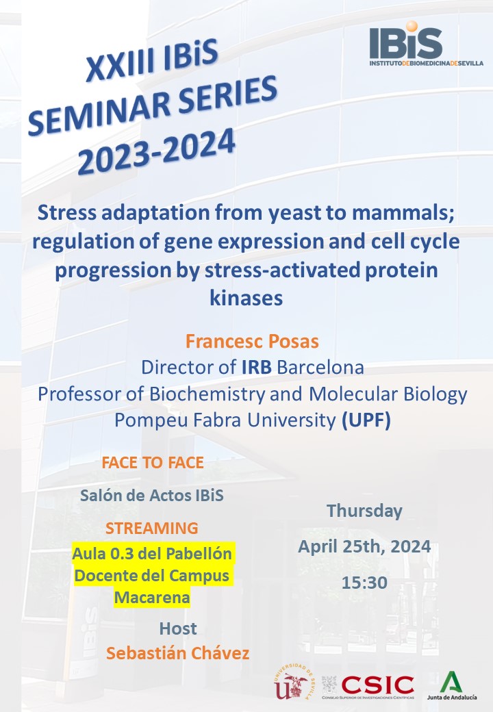 Poster: Stress adaptation from yeast to mammals; regulation of gene expression and cell cycle progression by stress-activated protein kinases