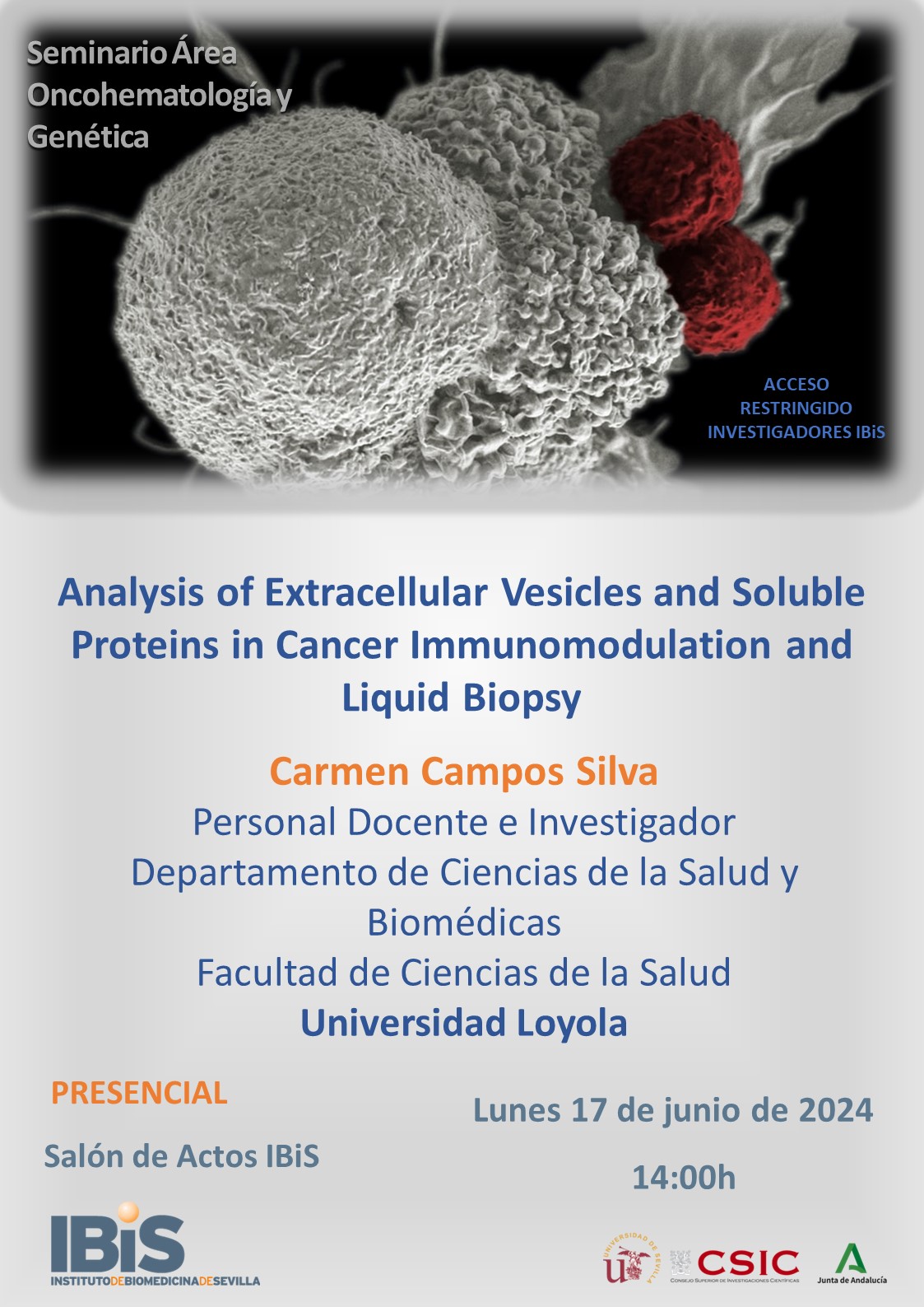 Poster: Analysis of Extracellular Vesicles and Soluble Proteins in Cancer Immunomodulation and Liquid Biopsy