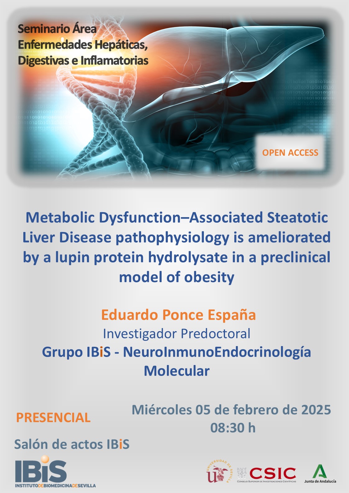 Poster: Metabolic Dysfunction–Associated Steatotic Liver Disease pathophysiology is ameliorated by a lupin protein hydrolysate in a preclinical model of obesity