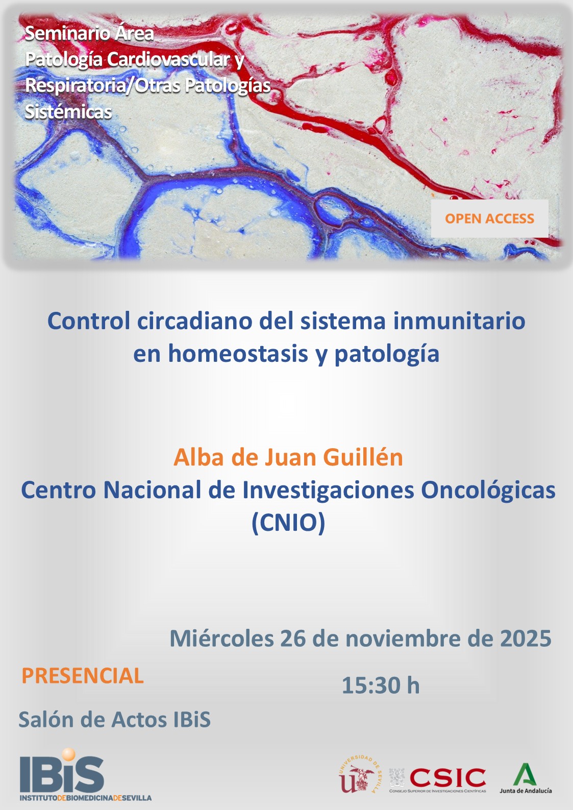 Poster: Control circadiano del sistema inmunitario  en homeostasis y patología