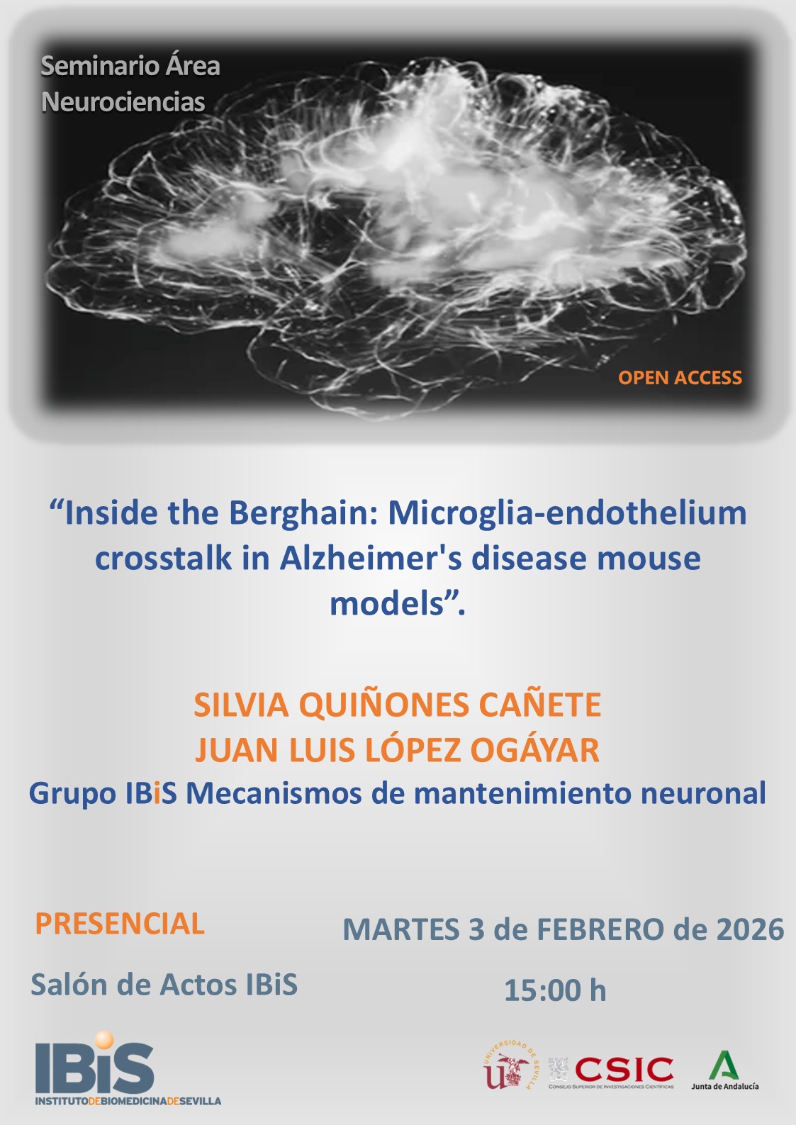 Poster: Inside the Berghain: Microglia-endothelium crosstalk in Alzheimer's disease mouse models.