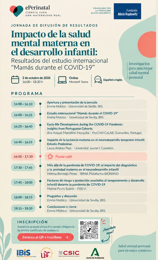 Poster: Jornada Impacto de la salud mental materna en el desarrollo infantil: Resultados del estudio internacional “Mamás durante el COVID-19”