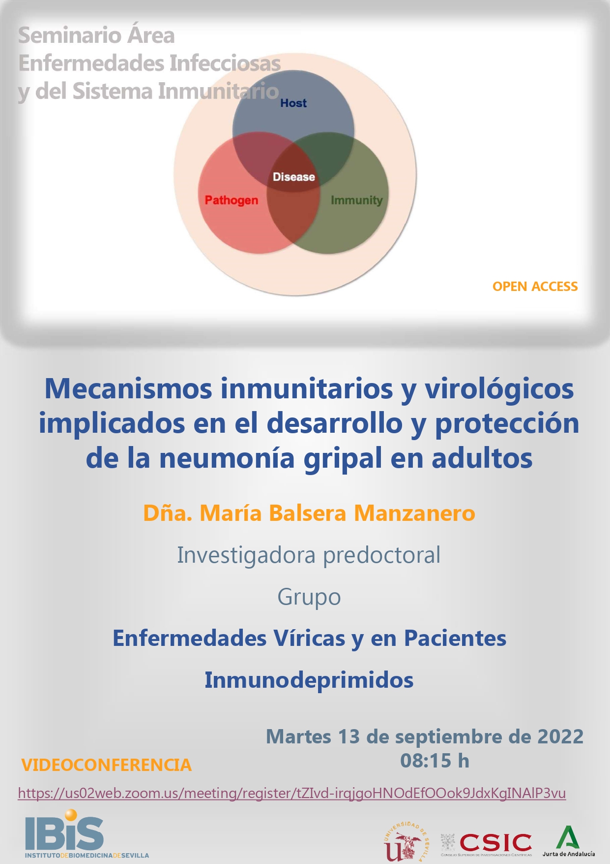 Poster: Mecanismos inmunitarios y virológicos implicados en el desarrollo y protección de la neumonía gripal en adultos