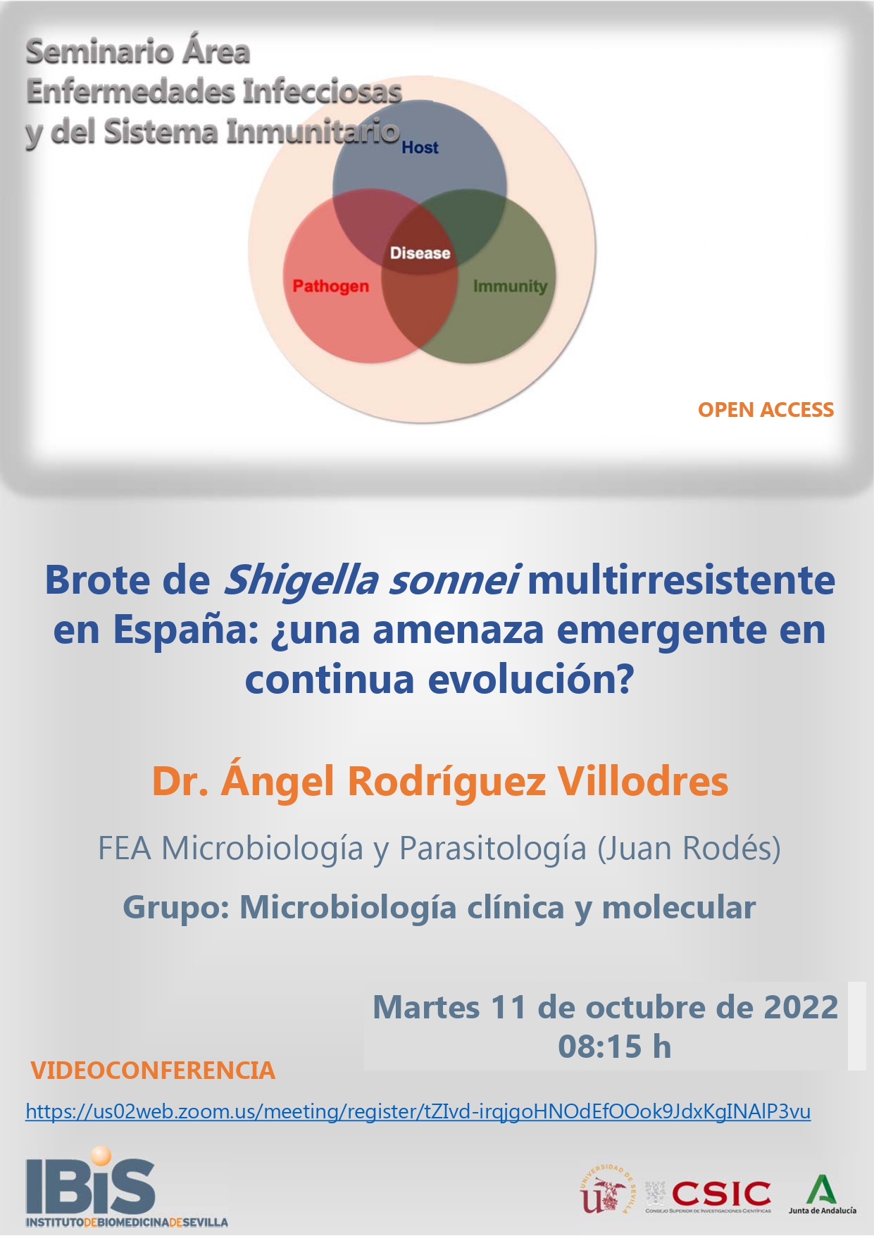 Poster: Brote de Shigella sonnei multirresistente en España: ¿una amenaza emergente en continua evolución?