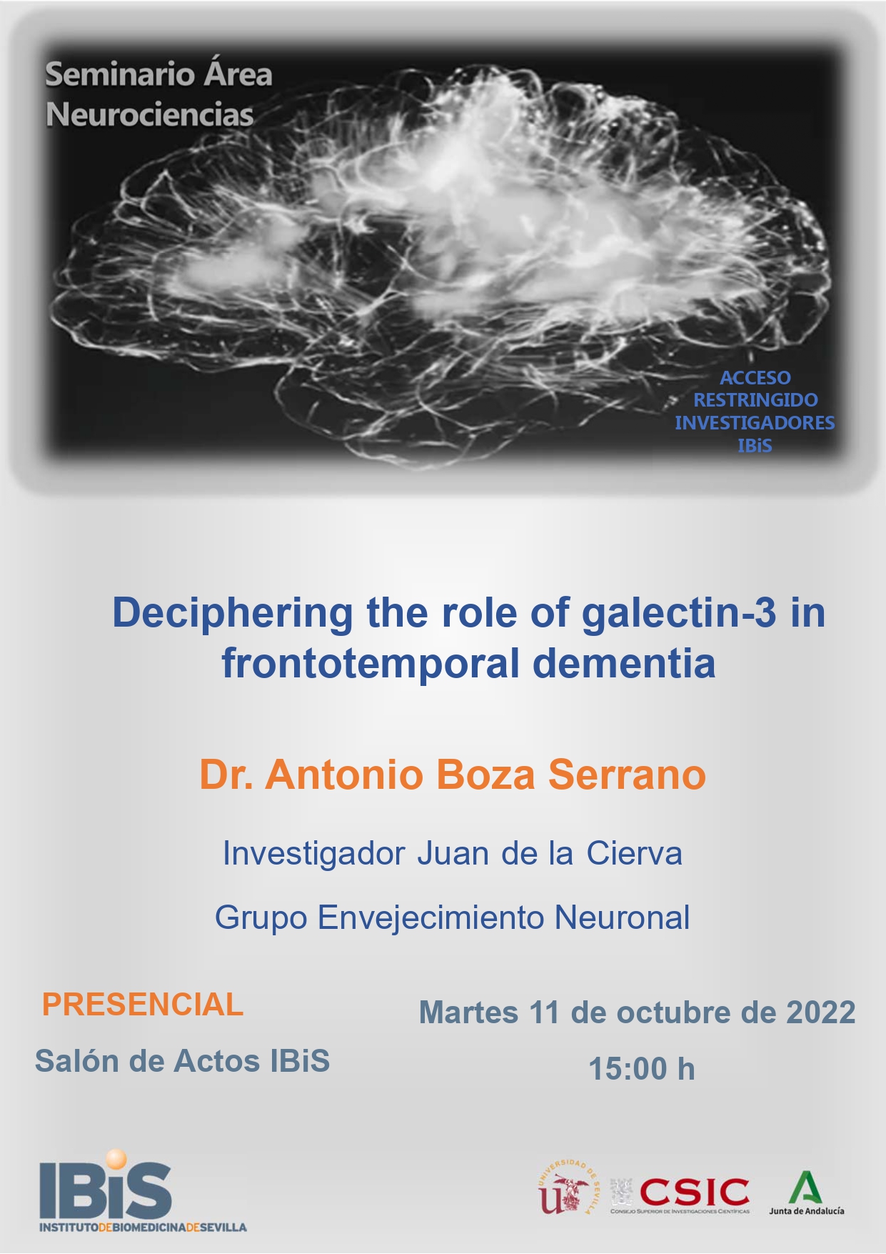Poster: Deciphering the role of galectin-3 in frontotemporal dementia