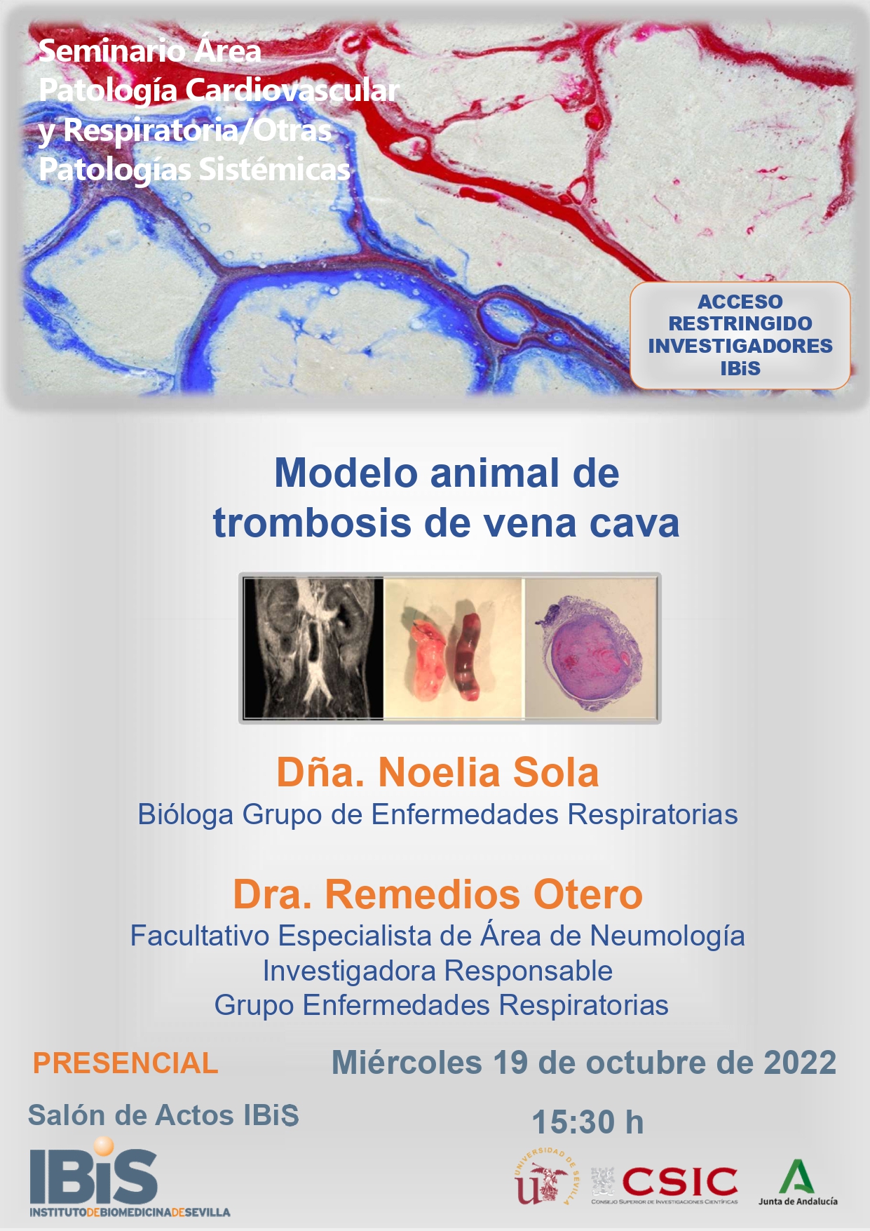 Poster: Modelo animal de trombosis de vena cava