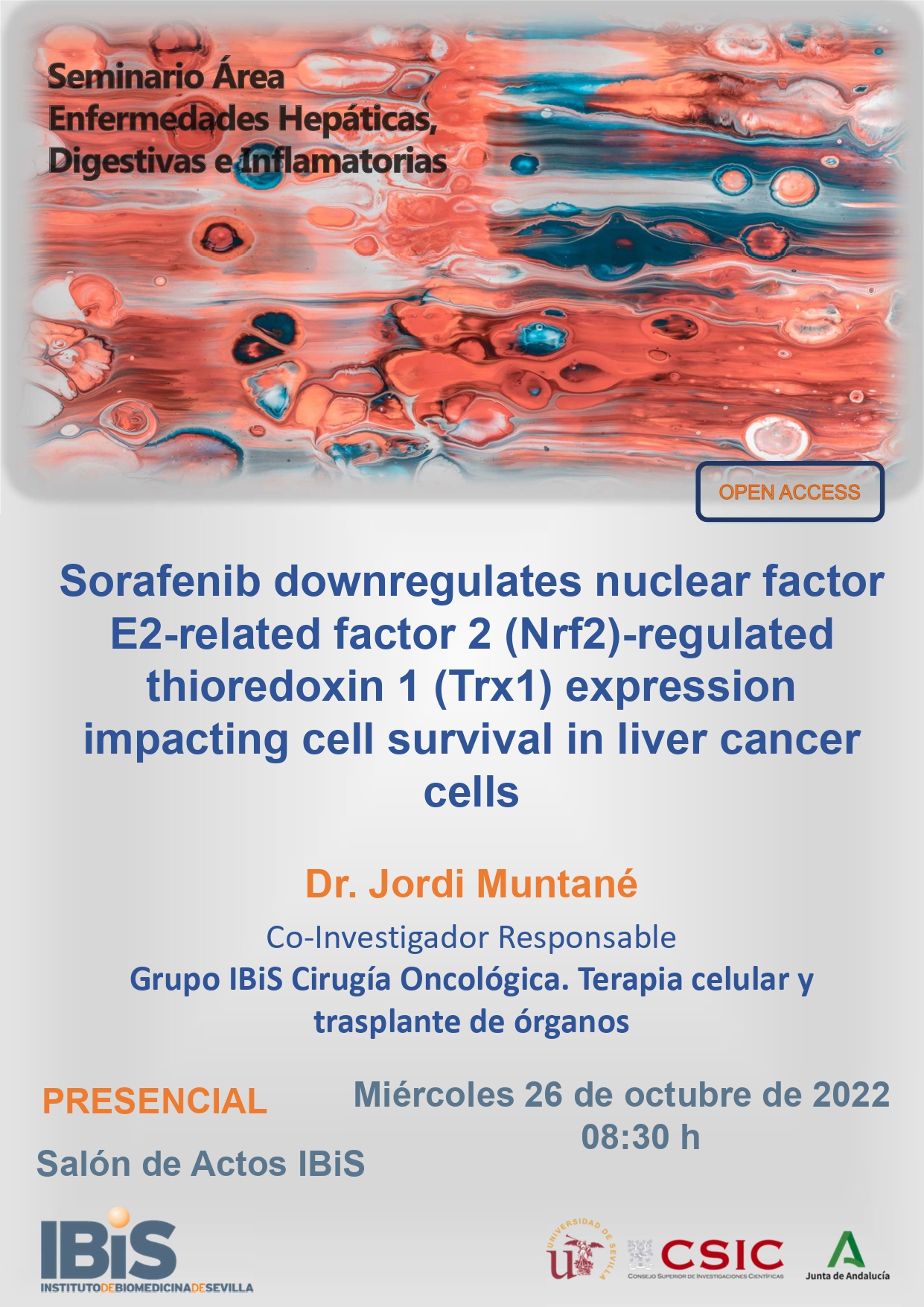 Poster: Sorafenib downregulates nuclear factor E2-related factor 2 (Nrf2)-regulated thioredoxin 1 (Trx1) expression impacting cell survival in liver cancer cells