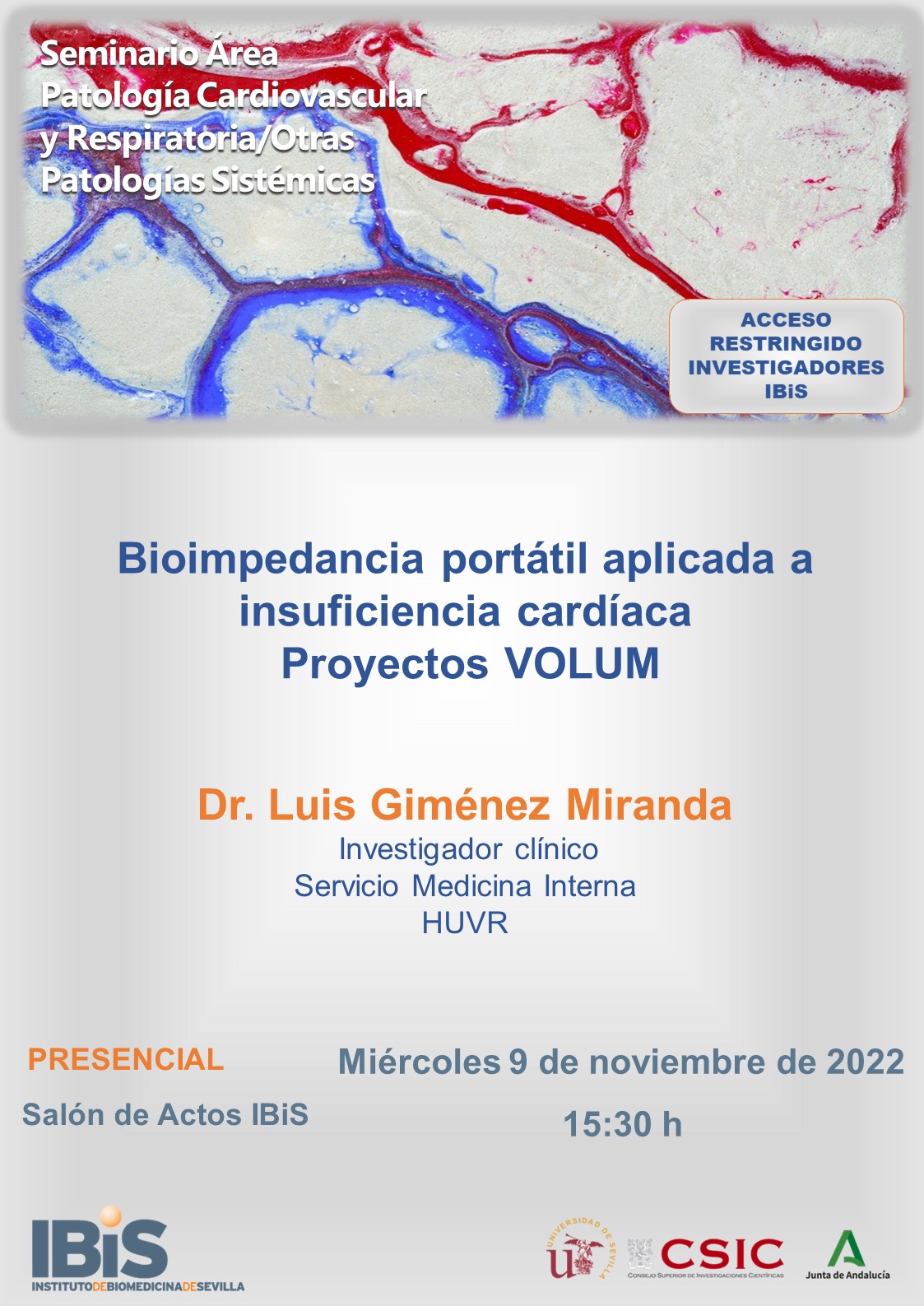 Poster: Bioimpedancia portátil aplicada a insuficiencia cardíaca Proyectos VOLUM