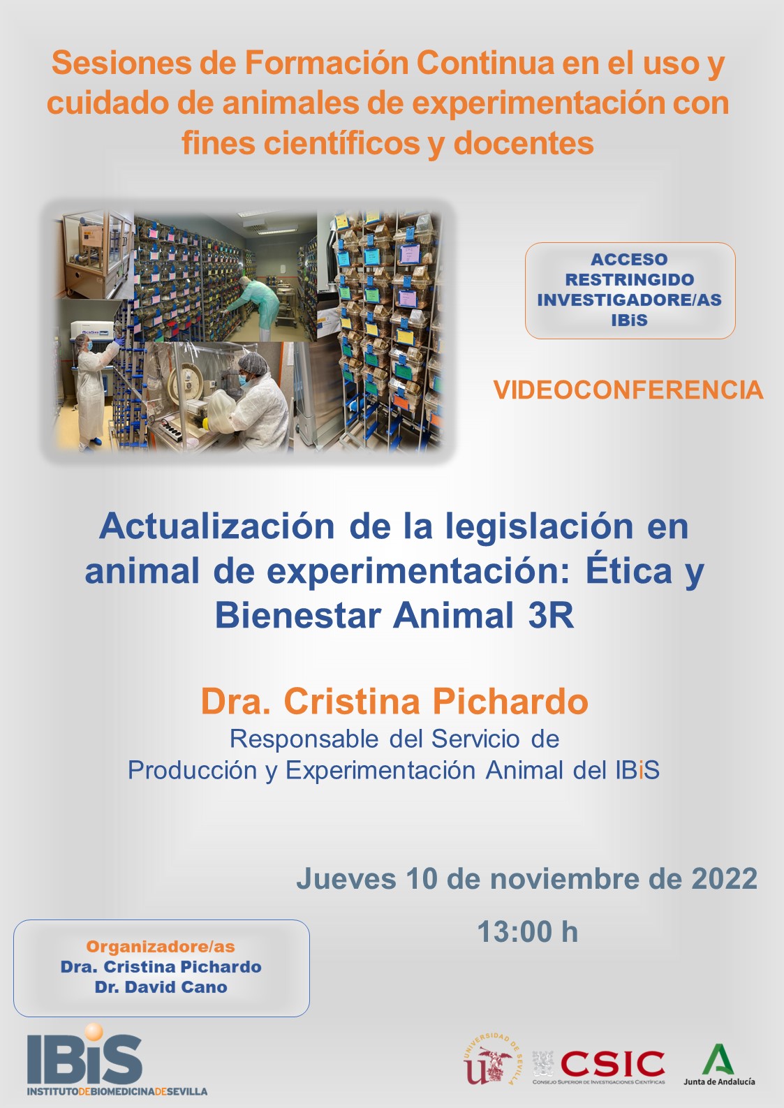 Poster: Actualización de la legislación en animal de experimentación: Ética y Bienestar Animal 3R