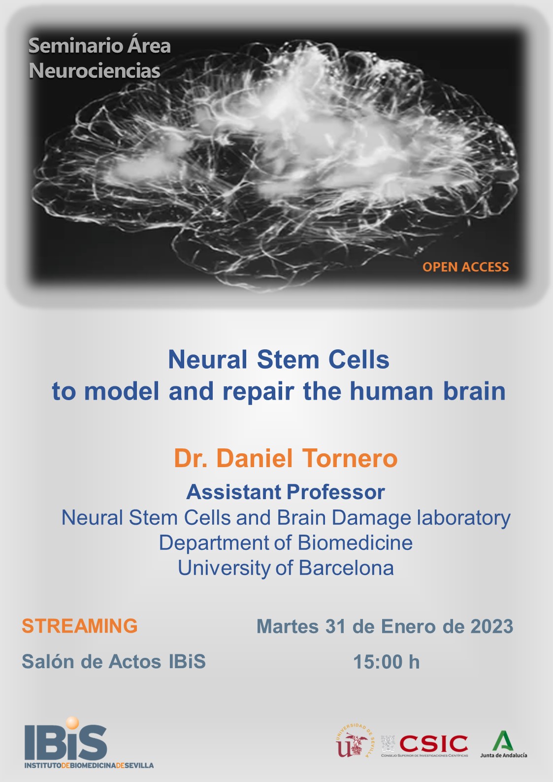 Poster: Neural Stem Cells to model and repair the human brain