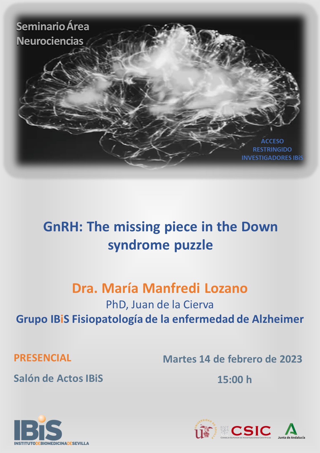 Poster: GnRH: The missing piece in the Down syndrome puzzle