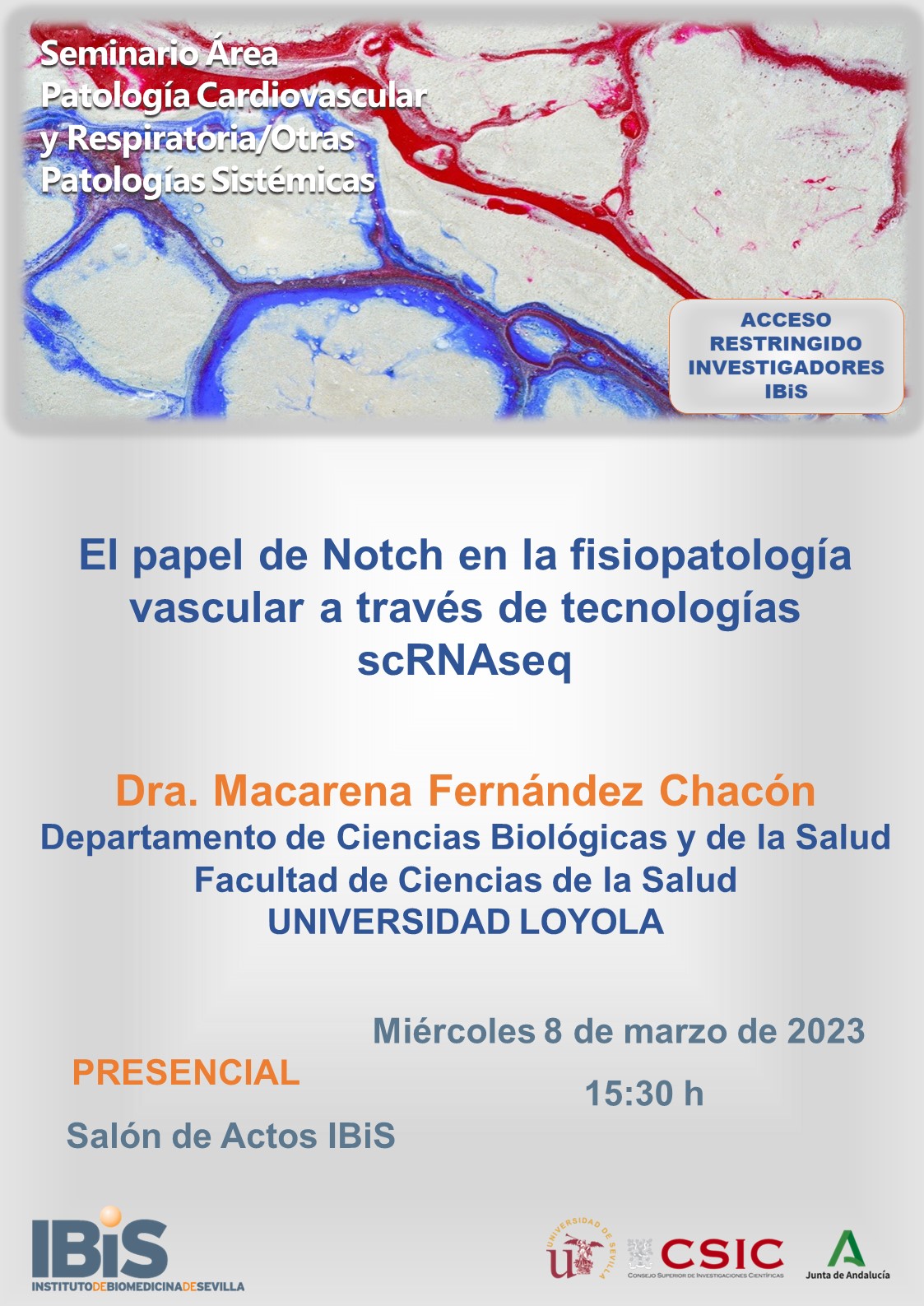 Poster: El papel de Notch en la fisiopatología vascular a través de tecnologías scRNAseq