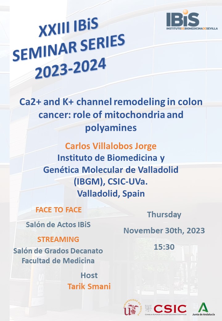 Poster: Ca2+ and K+ channel remodeling in colon cancer: role of mitochondria and polyamines