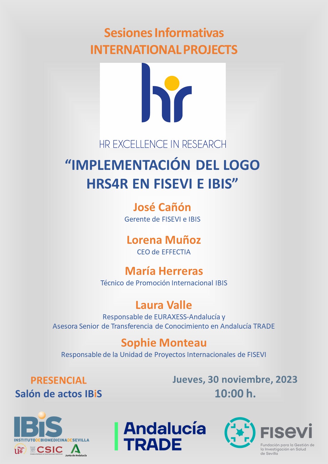 Poster: Implementación del logo HRS4R en FISEVI e IBiS