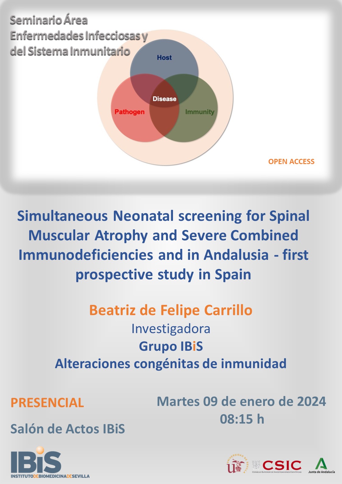 Poster: Simultaneous Neonatal screening for Spinal Muscular Atrophy and Severe Combined Immunodeficiencies and in Andalusia - first prospective study in Spain