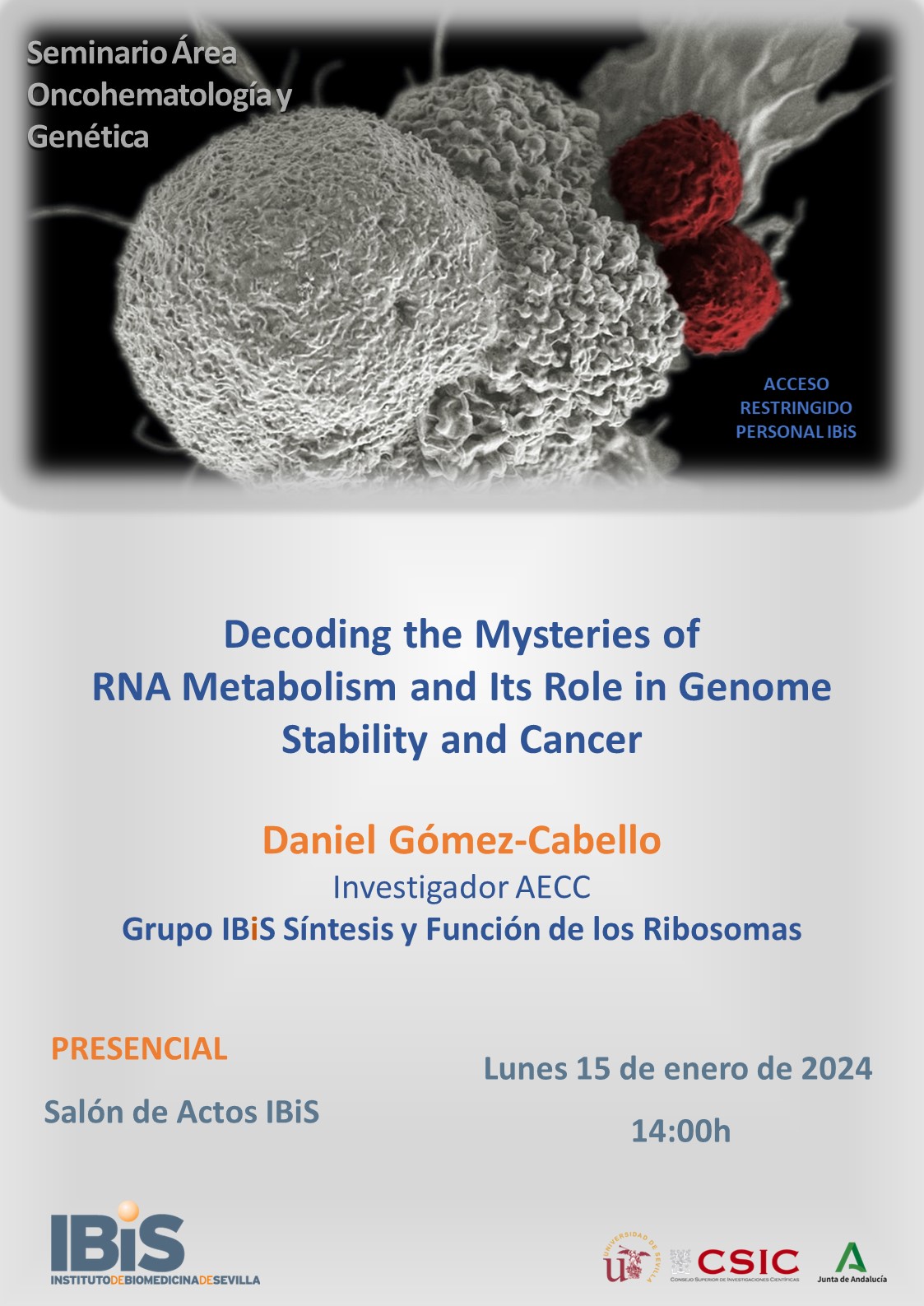 Poster: Decoding the Mysteries of  RNA Metabolism and Its Role in Genome Stability and Cancer