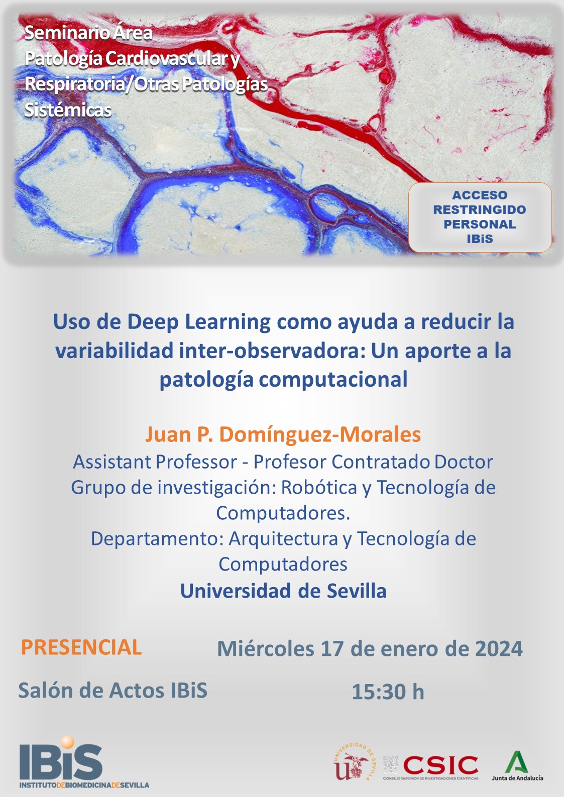 Poster: Uso de Deep Learning como ayuda a reducir la variabilidad inter-observadora: Un aporte a la patología computacional