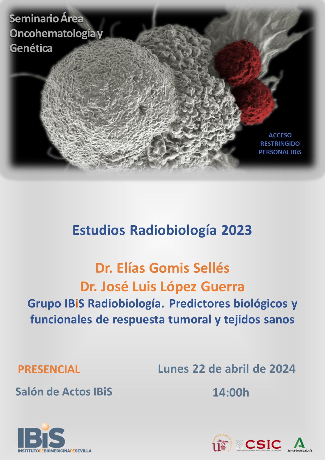 Poster: Estudios Radiobiología 2023