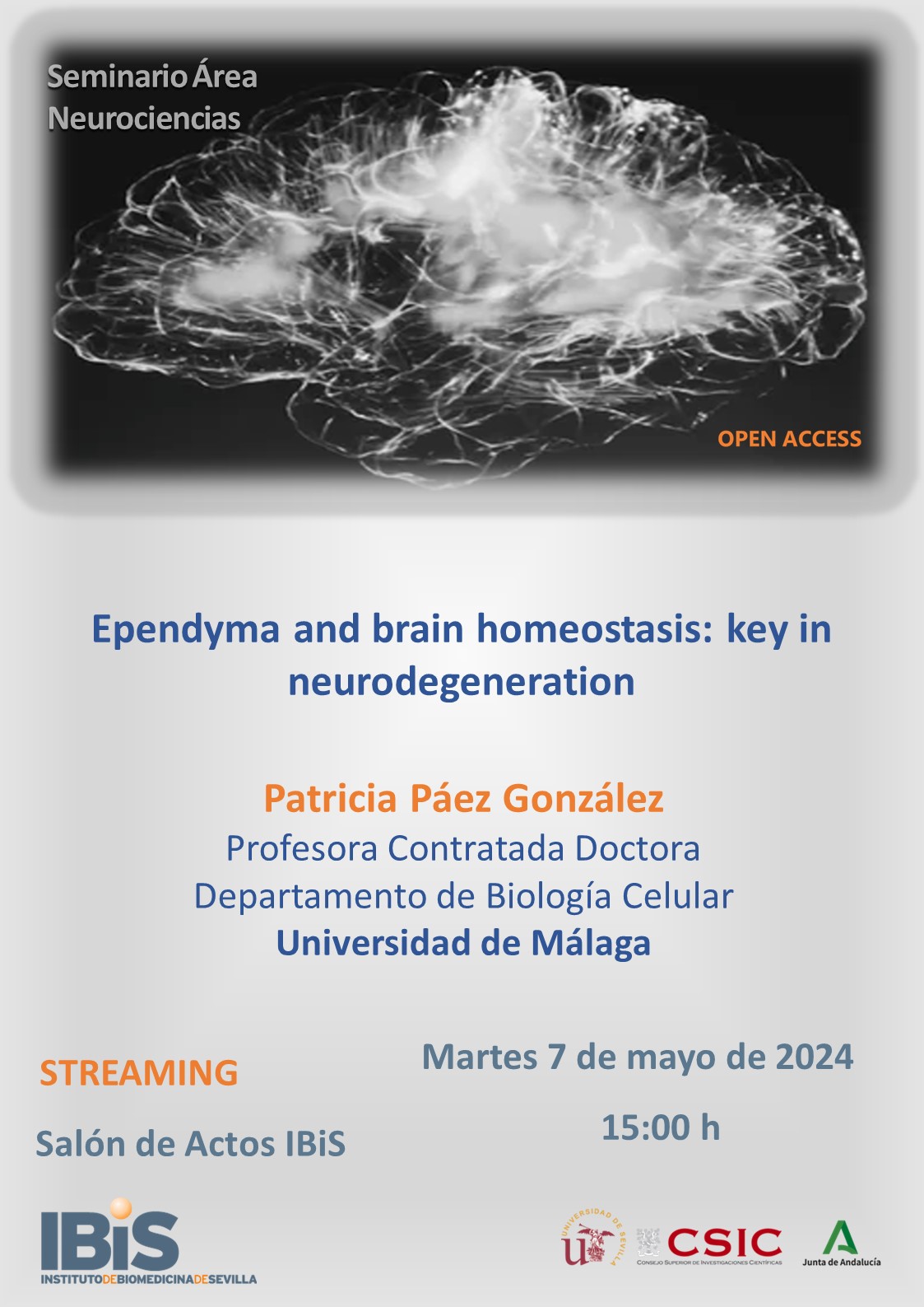 Poster: Ependyma and brain homeostasis: key in neurodegeneration