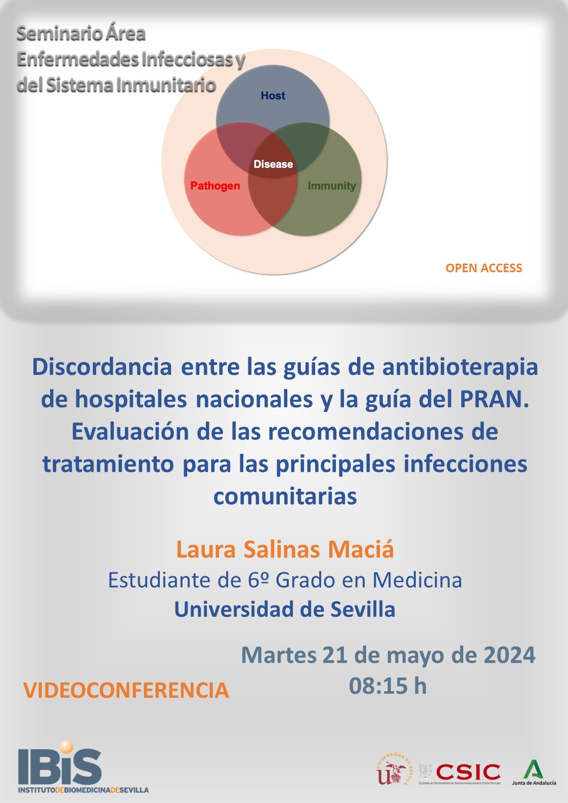 Poster: Discordancia entre las guías de antibioterapia de hospitales nacionales y la guía del PRAN. Evaluación de las recomendaciones de tratamiento para las principales infecciones comunitarias