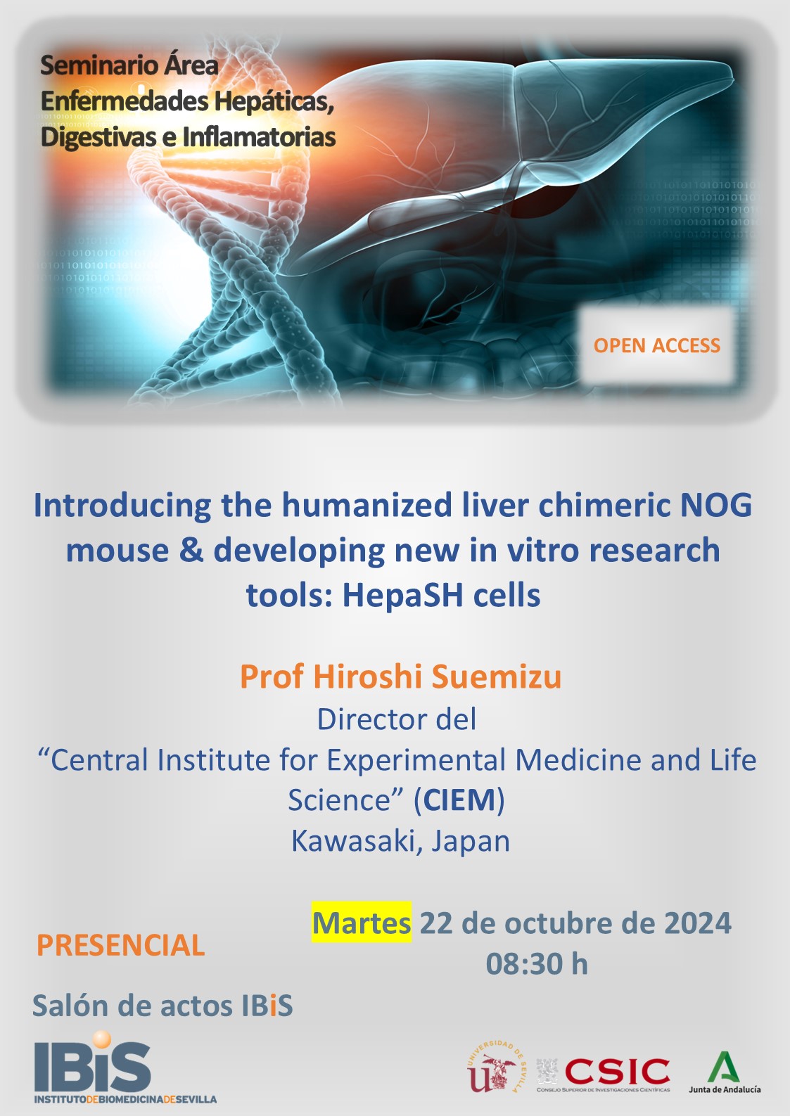 Poster: Introducing the humanized liver chimeric NOG mouse & developing new in vitro research tools: HepaSH cells