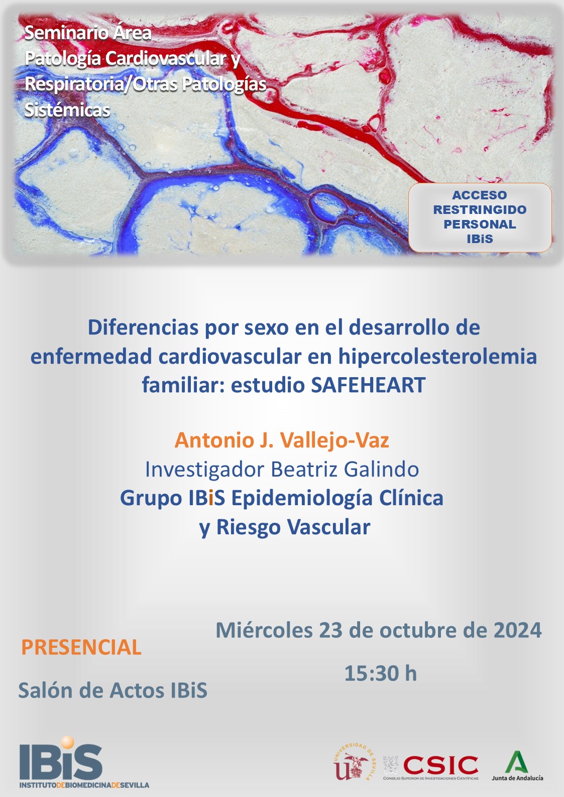 Poster: Diferencias por sexo en el desarrollo de enfermedad cardiovascular en hipercolesterolemia familiar: estudio SAFEHEART