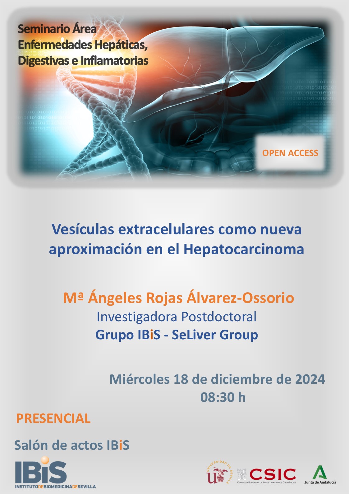 Poster: Vesículas extracelulares como nueva aproximación en el Hepatocarcinoma