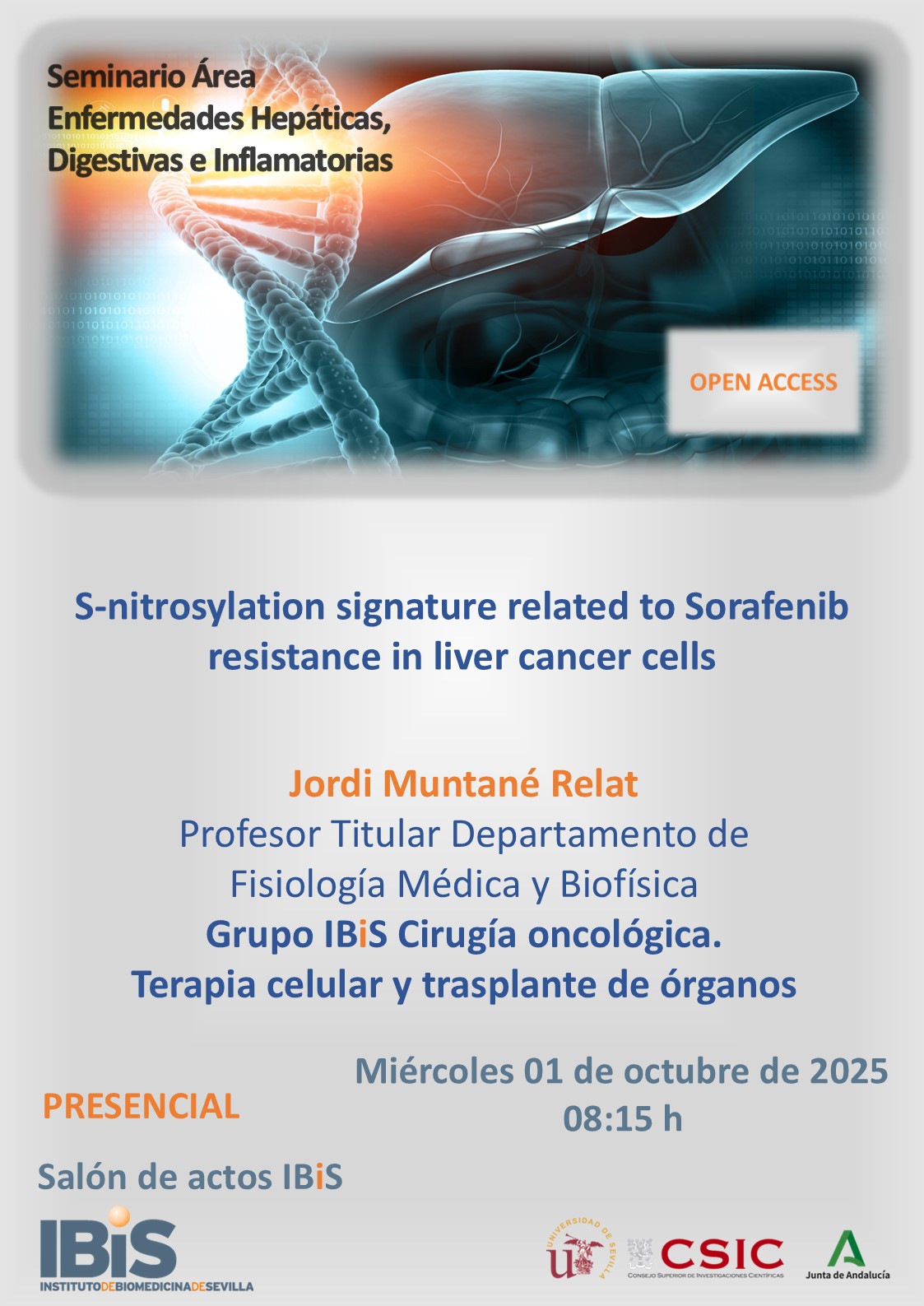 Poster: S-nitrosylation signature related to Sorafenib resistance in liver cancer cells