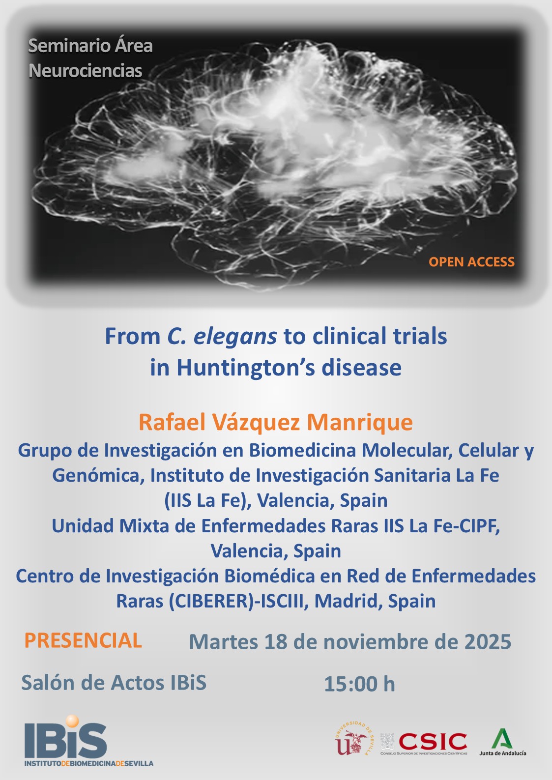 Poster: From *C. elegans* to clinical trials  in Huntington’s disease