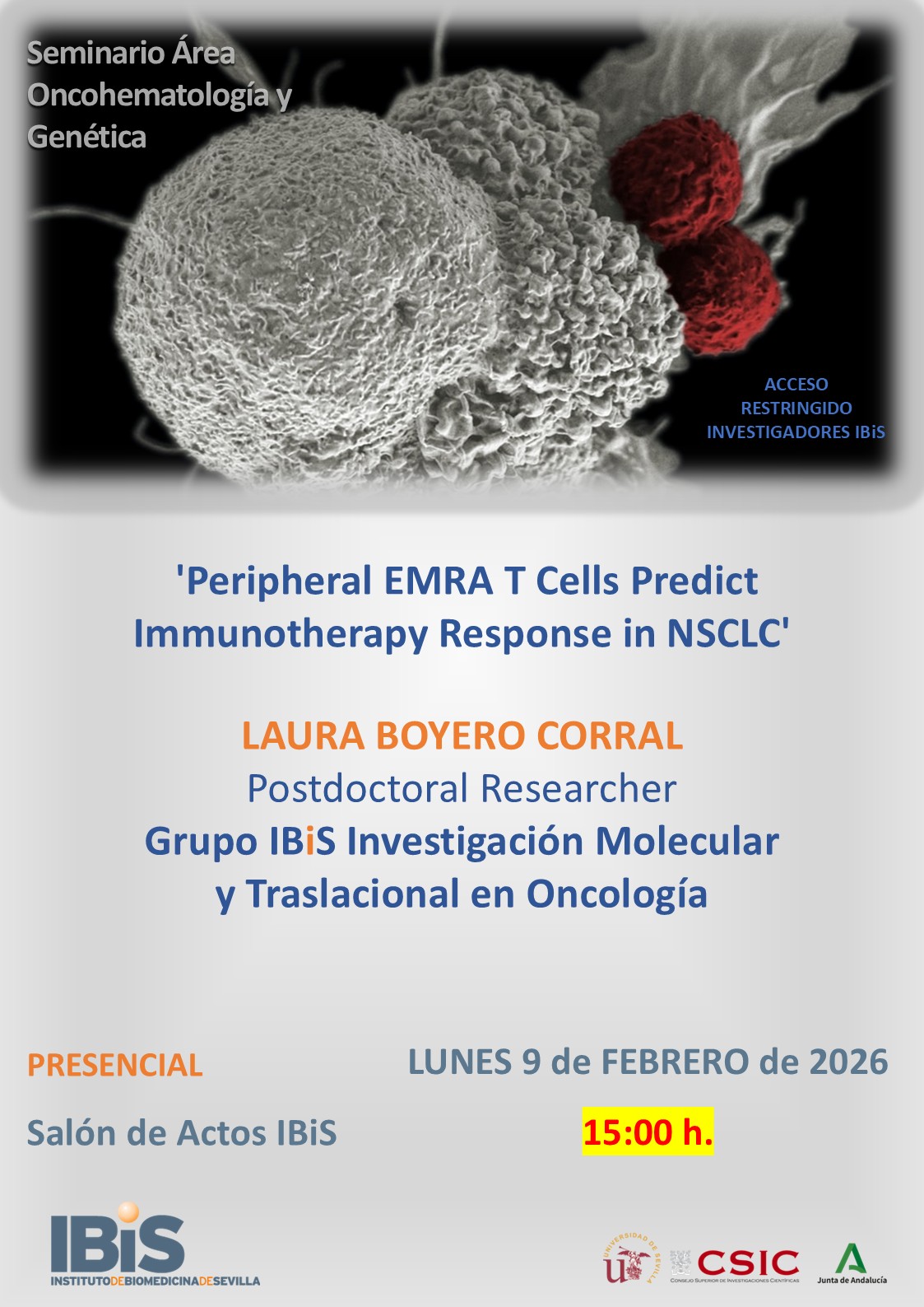 Poster: Peripheral EMRA T Cells Predict Immunotherapy Response in NSCLC