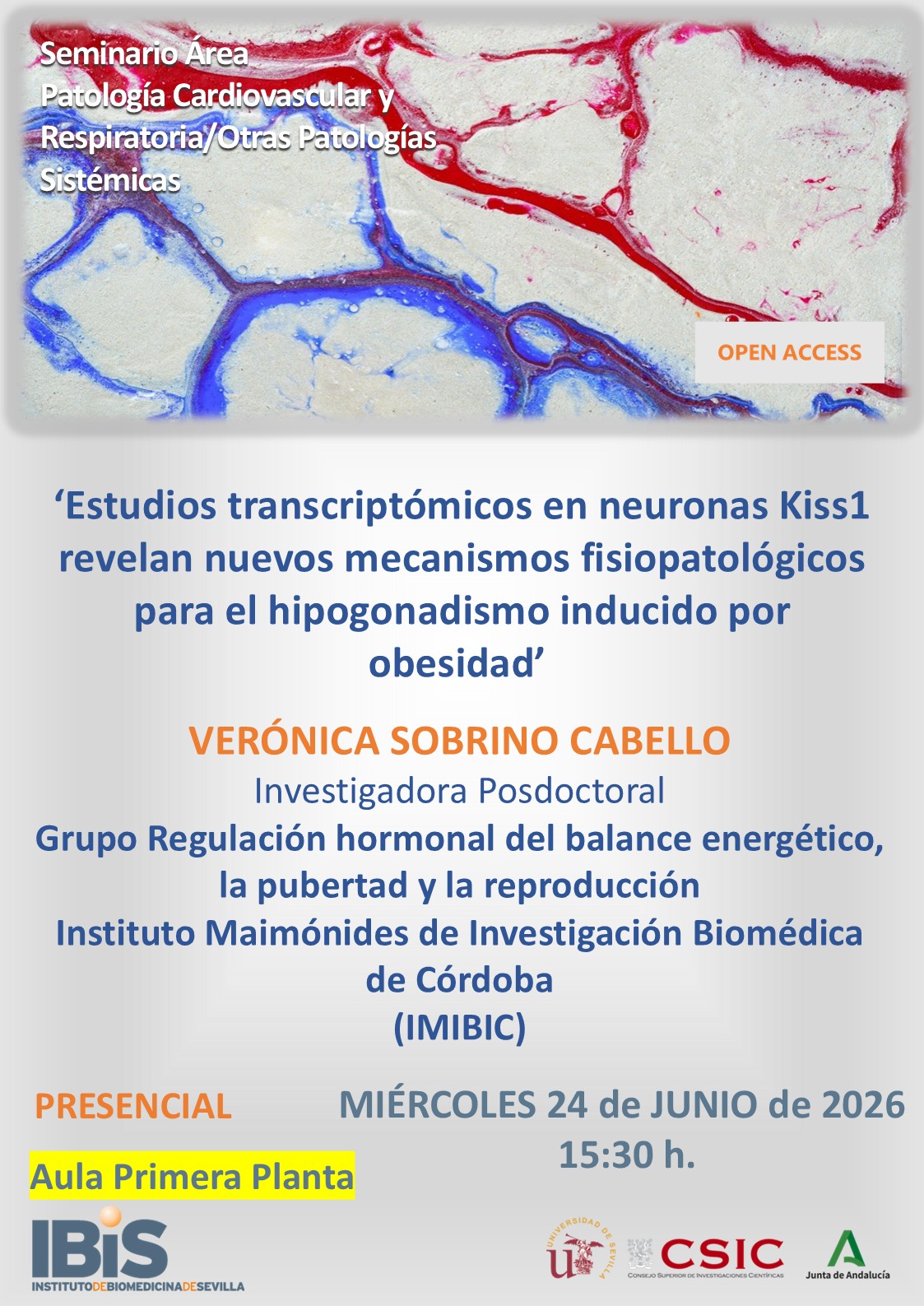 Poster: Estudios transcriptómicos en neuronas Kiss1 revelan nuevos mecanismos fisiopatológicos para el hipogonadismo inducido por obesidad