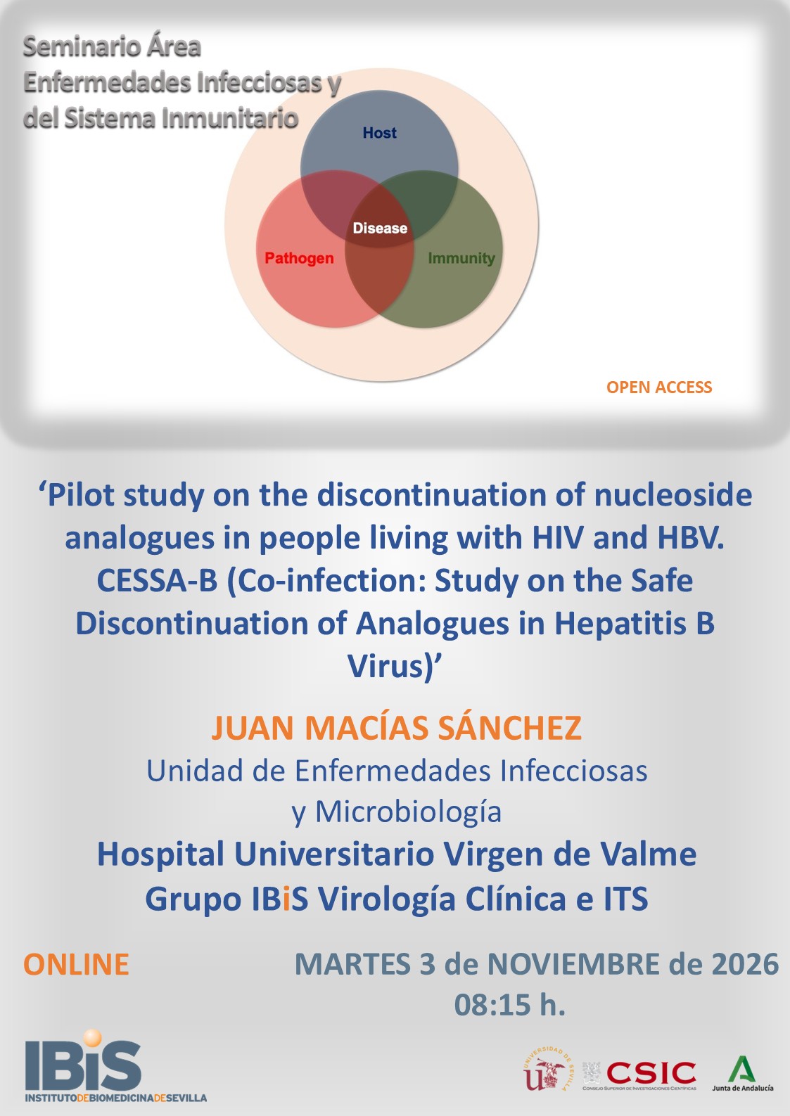 Poster: Pilot study on the discontinuation of nucleoside analogues in people living with HIV and HBV. CESSA-B (Co-infection: Study on the Safe Discontinuation of Analogues in Hepatitis B Virus)