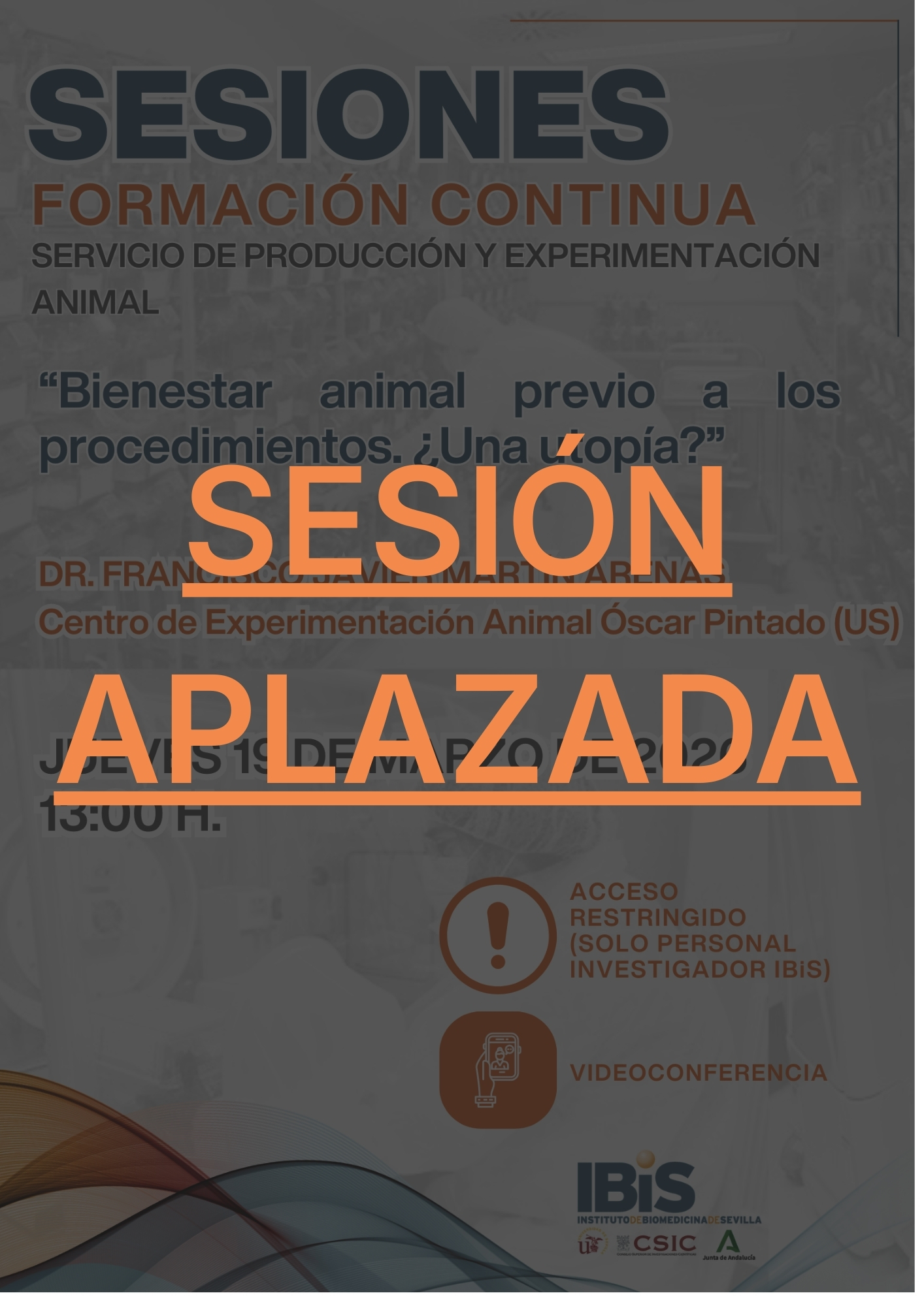 Poster: [APLAZADA] Bienestar animal previo a los procedimientos. ¿Una utopía?