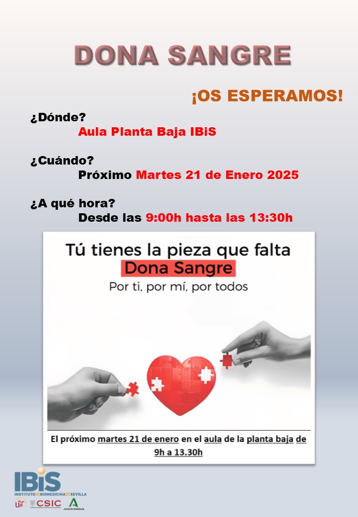 Poster: HOY DONACIÓN DE SANGRE EN EL IBiS